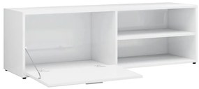 vidaXL Έπιπλο Τηλεόρασης Γυαλιστερό Λευκό 120x34x37 εκ. Επεξ. Ξύλο