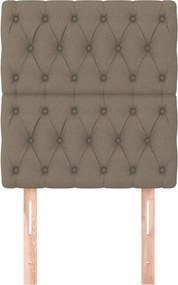 vidaXL Κεφαλάρι Κρεβατιού Μπεζ 80x7x118/128 εκ. Ύφασμα