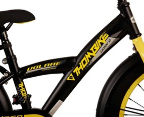 Thombike 18 Inch 24 cm Boys Coaster Brake Black/Yellow