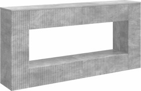 vidaXL Τραπέζι κονσόλας Ριγέ Σκυρόχρωμο Γκρι 155 x 29 x 74 εκ.