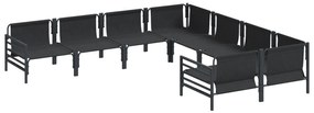 vidaXL Σετ Καναπέ Κήπου 8 pcs Ανθρακί Ατσάλι