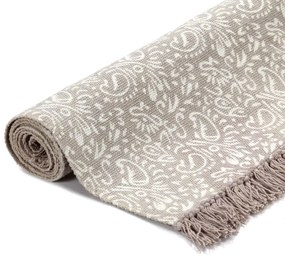 vidaXL Κιλίμι με Σχέδια Taupe 120 x 180 εκ. Βαμβακερό