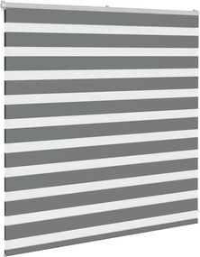 vidaXL Ζέβρα τυφλή Σκούρο Γκρι Πλάτος υφάσματος 135,9 εκ. Πολυεστέρας