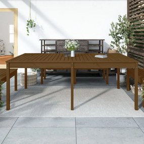 Τραπέζι Κήπου Καφέ Μελί 203,5x100x76 εκ. από Μασίφ Ξύλο Πεύκου - Καφέ