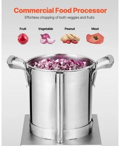 VEVOR Food Processor &amp; Vegetable Chopper 4L Food-Grade Stainless Steel Blender