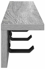 vidaXL Τοίχου Κρεμάστρα με ράφι Γκρι sonoma 40 x 10.5 x 10.5 εκ
