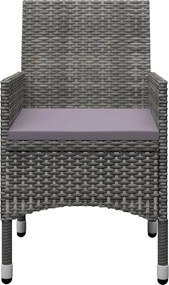 vidaXL Σετ Τραπεζαρίας Κήπου 5 Τεμαχίων Γκρι