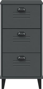 vidaXL Κομοδίνο VIKEN Ανθρακί Γκρι από Επεξεργασμένο Ξύλο