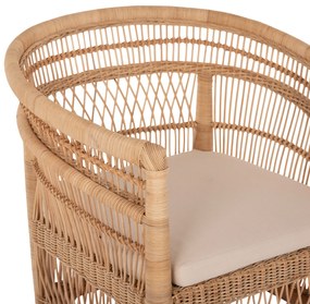 ΠΟΛΥΘΡΟΝΑ MALAWI HM9635.04 ΞΥΛΟ ΜΑΟΝΙ ΕΠΕΝΔΥΣΗ RATTAN ΛΕΥΚΟ ΜΑΞΙΛΑΡΙ ΚΑΘΙΣΜΑΤΟΣ 80x70x86Υεκ. (1 Τεμμάχια)