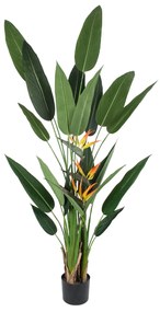GloboStar® Artificial Garden STRELITZIA REGINAE 20033 Τεχνητό Διακοσμητικό Φυτό Στρελίτσια - Πουλί του Παραδείσου Υ180cm