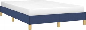 vidaXL Πλαίσιο κρεβατιού χωρίς στρώμα μπλε 120x200cm ύφασμα