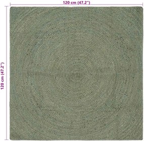 vidaXL Χαλιά χώρου Λαδί 120 x 120 cm Γιούτα