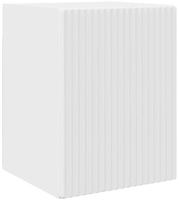 vidaXL Σετ επίπλου τηλεόρασης Επιτοίχιο 4 pcs Υψηλής γυαλάδας λευκό