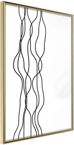 Αφίσα - Wavy Lines - 20x30 - Χρυσό - Χωρίς πασπαρτού