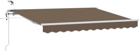 vidaXL Αναδιπλούμενη τέντα Taupe 450 x 350 εκ Πολυεστέρας