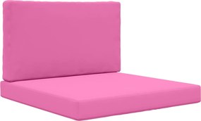 vidaXL Μαξιλάρι Καναπέ Εξωτερικού Χώρου 2 pcs Ροζ Πολυεστέρας