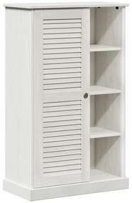 vidaXL Ντουλάπι Μπάνιου Λευκό 68 x 34 x 110 εκ. Μασίφ ξύλο πεύκου