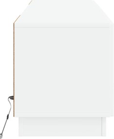 vidaXL Ντουλάπα LED Τηλεόρασης Γυαλιστερό Λευκό Επεξεργασμένο Ξύλο