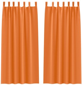 vidaXL Κουρτίνες 2 pcs Φωτεινό Πορτοκάλι 245 x 140 εκ. Πολυεστέρας