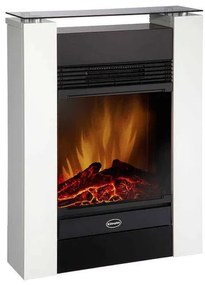 Ηλεκτρικό Τζάκι Επιδαπέδιο 1500W Λευκό-Μαύρο Γυάλινο Ράφι Dimplex Gisella White 208392F Sieline-208392F-Μαύρο-Λευκό 208392F