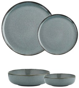 Σερβίτσιο Πιάτων Πορσελάνης Pearl Mood Μπλε – Σετ 24τμχ - Kutahya Porselen