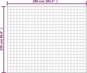 vidaXL Κουβέρτα Βαρύτητας Γκρι 220 x 260 εκ. 11 κ. Υφασμάτινη