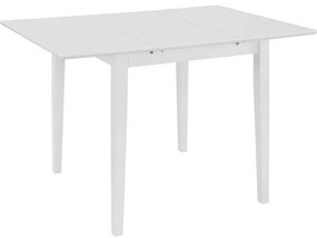 vidaXL Τραπεζαρία Επεκτεινόμενη Λευκή (80-120) x 80 x 74 εκ. από MDF