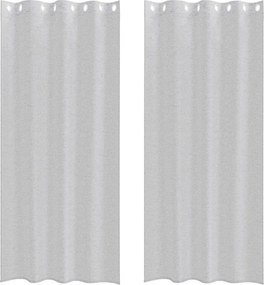 vidaXL Κουρτίνα βυσσινί 2 τμχ. Ανοιχτό γκρι 260 x 140 εκ. Πολυεστέρας