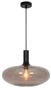 Κρεμαστό Φωτιστικό Οροφής Γυαλί D395 Convex H133 Φ39,5 Viokef-4278100-Φιμέ/Smoke 4278100