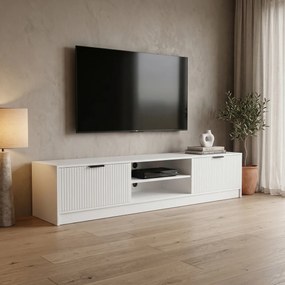 Έπιπλο τηλεόρασης Lemardo pakoworld λευκό 180x40x40εκ