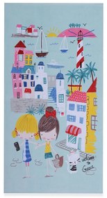 Πετσέτα Θαλάσσης Παιδική Welcome To Greece Aqua Nef-Nef Beach 70x120cm 100% Cotton