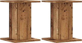 vidaXL Βάσεις Φυτών 2 τεμ. Όψη Παλαιού Ξύλου 30x30x40 εκ. Επεξ. Ξύλο