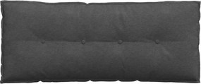 vidaXL Μαξιλάρι Πλάτης Σκούρο Γκρι 120 x 50 x 19 cm