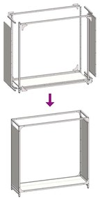 Ράφι για καυσόξυλα Λευκό 90x28x90 cm Ατσάλι ψυχρής έλασης - Λευκό