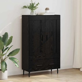 Highboard Μαύρη Οξυά 69,5 x 31 x 115 εκ. Επεξεργασμένο ξύλο