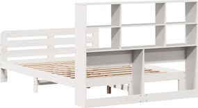 vidaXL Σκελετός Κρεβ. Χωρίς Στρώμα Λευκό 140x190 εκ Μασίφ Πεύκο