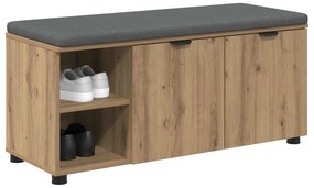 vidaXL Παγκάκι Χαλωρίου με μαξιλάρι Τεχνίτικη Δρυς 100 x 38 x 46 εκ