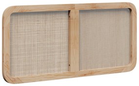 vidaXL Κεφαλάρι με κεφαλάρι Φυσικό 120 x 55 x 3 εκ. Ρατάν