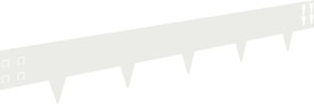 vidaXL Περίγραμμα γκαζόν 20 τμχ. 100 x 15 cm Steel Λευκό