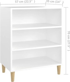 vidaXL Ραφιέρα Λευκή 57 x 35 x 70 εκ. από Μοριοσανίδα