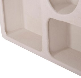 ΡΑΦΙ ΤΟΙΧΟΥ ΣΕΙΡΑ SANTORINI  MDF ΣΕ ΥΠΟΛΕΥΚΟ 120x18x60Υεκ.