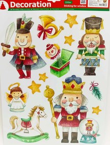Χριστουγεννιάτικα Αυτοκόλλητα Παραθύρου 41x29cm 237807a - Επαναχρησιμοποιούμενα