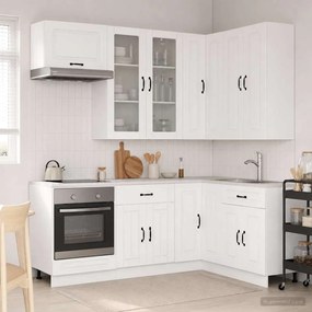 vidaXL Μονάδα κουζίνας KALMAR 8 pcs Λευκό Επεξεργασμένο Ξύλο