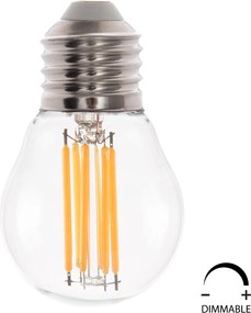ΛΑΜΠΤΗΡΑΣ HM4046.01 LED FILAMENT 6W E27 2700K ΔΙΑΦΑΝΟ DIMMABLE