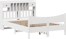 vidaXL Σκελετός Κρεβ. Χωρίς Στρώμα Λευκό 160x200 εκ Μασίφ Πεύκο