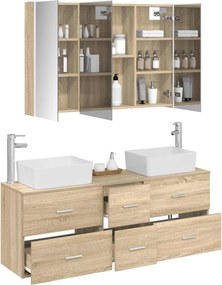 vidaXL Σετ Επίπλων Μπάνιου 4 pcs Sonoma Δρυς