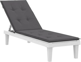 vidaXL Μαξιλάρι Ξαπλώστρας Ανθρακί (75+105) x 50 x 4 εκ.