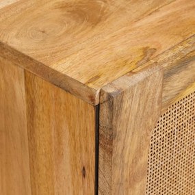 vidaXL Πλαϊνό γραφείο 3 pcs Καφέ 180 x 33 x 75 εκ. Στερεό ξύλο μάνγκο