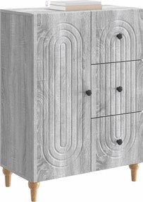 vidaXL Πλαϊνό γραφείο Γκρι Sonoma 66 x 34,5 x 90 εκ Επεξεργασμένο Ξύλο