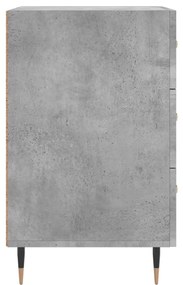 vidaXL Κομοδίνο Γκρι Σκυροδέματος 40x40x66 εκ. από Επεξεργασμένο Ξύλο